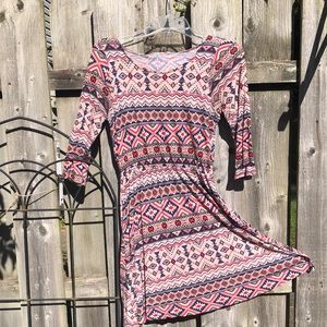 Aztec print dress